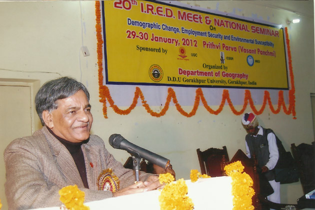 Prof. V.C. Trivedi V.C. Addressing the 20th Prithvi Parva
